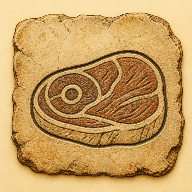 Ancient carved pictogram that became ⺼