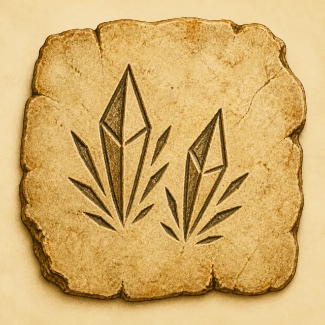 Ancient carved pictogram that became 冫