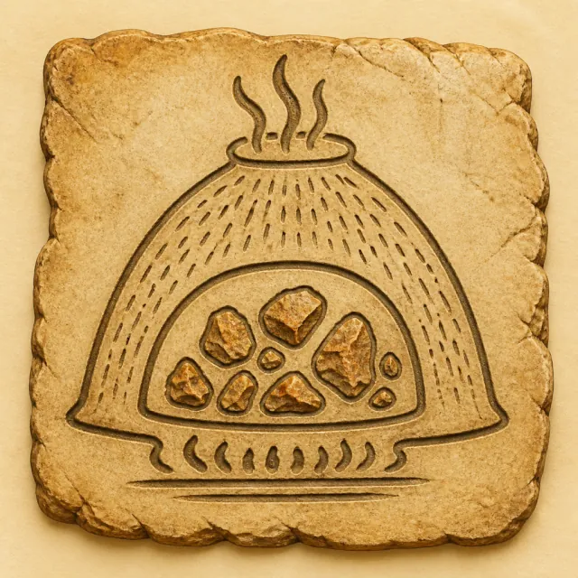 Ancient carved pictogram that became 钅