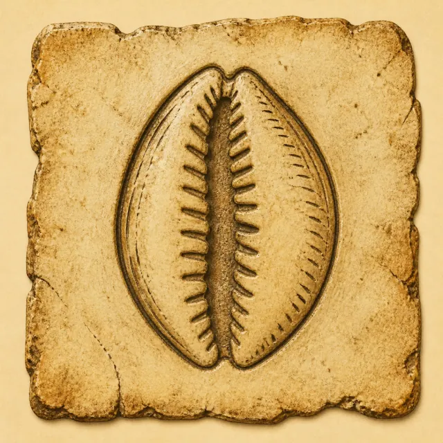 Ancient carved pictogram that became 贝