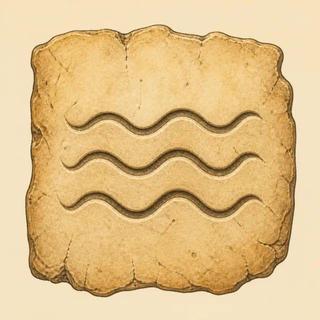 Ancient carved pictogram that became 氵